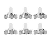 Katnetoly 6 pezzi portapenne portapenne nel acciaio clip 3 fori portapenne per notebook un casa, Ufficio