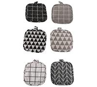 Katnetoly 6 Pezzi Portavasi nel Cotone Lavabile nel Lavatrice Presina Resistente al Portavasi Quadrato con per Appendere per Cucinare