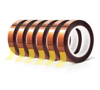 Katnetoly 6 Rulli di Nastro Adesivo Resistente al Ad Alta Temperatura da 10mm X33m per Trasferimento Termico di per Pressa di Sublimazione del In Vinile, Lavorazione Fine