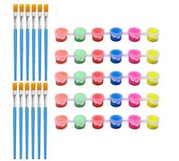 Katnetoly 6 Set di Colori Fosforescenti con Pennelli 6,7 X 0,8 X 0,8 Pollici Colori Brillanti Colori Acrilici Fosforescente Facile da Usare Multicolor