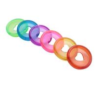 Katnetoly 60 Dischi da Rilegatura nel Plastica da 24 Mm, Dischi di Espansione un Disco, Anelli per Raccoglitore un Cuore Foro un per Quaderni DIY