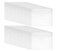 Katnetoly 60 Pcs Tasche di Stoccaggio di Timbri e Dado In Fase di Plastica In Plastica Scrapbooking Sharpbooking con Etichette da 60pc per la Produzione di Carte