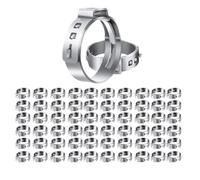 Katnetoly 60 Pezzi 1/2 Pollice PEX Morsetti, Fascette Stringitubo In Acciaio A un Orecchio per Raccordi di Tubi PEX