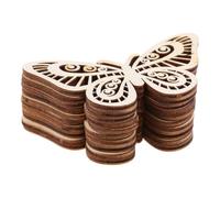 Katnetoly 60 Pezzi di Abbellimento A in Legno, Decorazione per Matrimonio, Ciondolo A in Legno