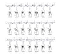 Katnetoly 60 Pezzi Doppia Clip per Segnaletica Trasparente da Entrambe I Lati per Etichette, Cesti, Biglietti da Visita