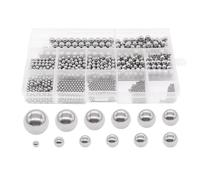 Katnetoly 600 Pezzi 12 Sfere in Acciaio Inossidabile di Precisione in Acciaio Inossidabile da 1-8 mm Sfere per Cuscinetti Metriche per Biciclette