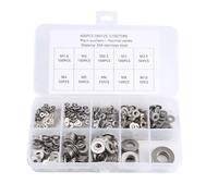 Katnetoly 600Pcs / Set M1.6 M2 M2.5 M3 M3.5 M5 M6 M8 M10 Acciaio Inossidabile Rondella Piatta Rondella Piana Kit Guarnizioni Assortimento