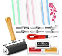 Katnetoly 6pc 4 "X2.4" Blocchi Intagliati In Gomma, Kit di Parti di Ricambio per la Produzione di Timbri Fai -da -Te, Kit di Francobolli A Blocchi Linoleum per Principianti