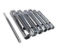 Katnetoly 6PC 8-19mm Metrico Tubolare Set di chiavi a tubo Tube Tube Spark-Plug Spanner in acciaio a doppia estremità per Automotive Plumb Repair