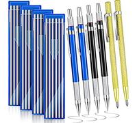 Katnetoly 6Pcs Saldatrici a Strisce Matita Carburo Strumento di Scrittura con 48 Pezzi di Ricariche Rotonde Marcatore di Saldatura in Metallo per Saldatore Montatore Acciaio