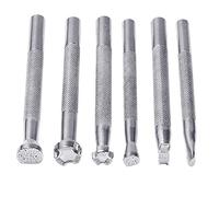 Katnetoly 6PZ Strumenti per Timbratura nel Pelle da nel Pelle Creazione di Francobolli Set di Punzoni per Timbri di Forma Speciale Set di Strumenti per nel Pelle