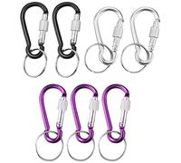 Katnetoly 7 pc 5# Blocco Vite Mini Multicolore moschettone in Alluminio Hook con