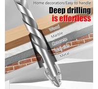 Katnetoly 7 Pezzi di Punta da Trapano per Muratura con Scanalature, Punte per Calcestruzzo da 3/4/5/6/8/10/12 mm con Attacco Esagonale Scanalato. Set di Punte da Trapano per Piastrelle e