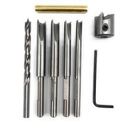 Katnetoly 7 Pezzi Kit Trimmer per Cilindro Penna di Rifinitura per Cilindro Penna Set Trimmer per Fresa, Adattatore per Testa di Taglio Chiave Esagonale Pezzi di Ricambio di Ricambio