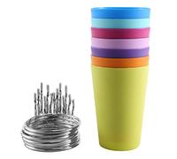 Katnetoly 7 Set di Contenitori per Forati con Anelli Ganci per Forati Ad con Tazze per Forati Accessori Portabicchieri per Forati (7 Colori)