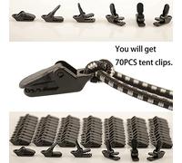 Katnetoly 70PZ Clip per Tende da per PC, Clip per Teloni per Tende da Sole, Morsetti per Teloni, Clip per Tende, Morsetti per Fissaggio Tende All'Aperto