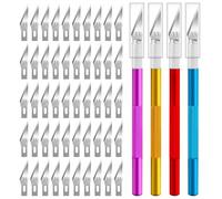 Katnetoly 74Pack Hobby Knife Exacto Knife con 4 Coltelli da Hobby e 70 Lame di Ricambio per Coltelli Artigianali per Arte, Scrapbooking, Stencil