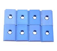 Katnetoly 8 Pezzi di Cursore per Binario Tipo M8 T Tipo 30/45 Morsetto per Binario Vite di Fissaggio con Scanalatura Strumento per la Lavorazione del Legno Blu Facile da Installare Facile da Usare