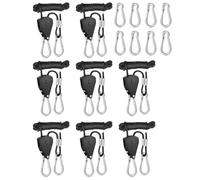 Katnetoly 8 Pezzi di Ganci A Cricchetto, Gancio per Corda Regolabile, Corda A Cricchetto, Gancio A Cricchetto, Gancio per Corda Regolabile, 2 M, 1/8 di Pollice