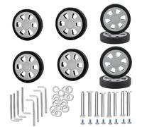 Katnetoly 8 Pezzi di Ricambio per Ruote per, 2,36 Pollici/60 mm di Spessore 0,47 Pollici/12 mm Ruote di Ricambio per Ruote Mute In Gomma Resistenti B