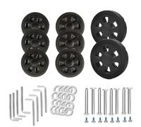 Katnetoly 8 Pezzi di Ricambio per Ruote per, 2,36 Pollici/60 mm di Spessore 0,47 Pollici/12 mm Ruote di Ricambio per Bagagli In Gomma Mute Resistenti A