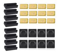 Katnetoly 8 Set di Kit di Bilanciamento Delle Pale del Ventilatore da Soffitto con Peso Autoadesivo nel Metallo Dorato 3G, Peso Autoadesivo nel Metallo Nero 5G