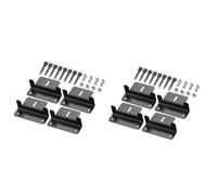 Katnetoly 8 Staffe di Montaggio per Solari Staffe A Z Solari In Alluminio Nero con e Bulloni Staffa per per Pareti, Tetti Durevoli