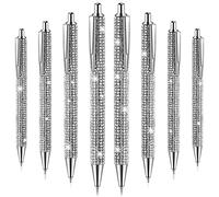 Katnetoly 8PZ Cute Pen Bling Penne Regalo di Strass di Natale Penne un Sfera nel Metallo Penne di Scintillanti Stile C