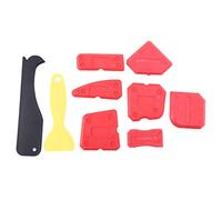 Katnetoly 9 Pezzi di Silicone Sigillante Strumenti di Finitura Lisciante Kit Attrezzo per Calafataggio per Cucina Bagno di Tenuta Del Pavimento, Rosso