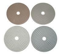 Katnetoly 9 Pezzi/Set 5 Pollici Diamante Lucidatura Pad Set Piastrelle di Pietra di Marmo di Marmo di Granito un Secco per Piastrelle di Pietra di Marmo di Marmo di Granito