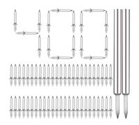 Katnetoly A Doppia Testa Soluzione di Continuità da 400 Pezzi con Inserto, Strumento per Guaina In Metallo Argentato per Cornici e Battiscopa Segni con A Filetto Nascosto Speciali