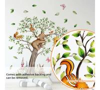 Katnetoly A Parete Giungla Animale Albero 4pcs per Bambini Decorazione A Parete per Bambini