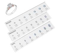 Katnetoly Accessorio A Forma di Gioielli, Set di Sizer Ad, Calibro di Dimensionamento Delle da 7,9x da 1,9 Pollici, Strumento di Misurazione Gemma, Scala di Misurazione del Carato