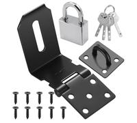 Katnetoly Acciaio Inossidabile HASP di Lucchetto da 4 Pollici da 4 Pollici da 90 Gradi, Blocco Fermo con Lucchetto e Chiavi, Fermi Delle Porte