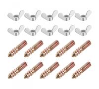 Katnetoly Ad Alette M6, Dado Ad Alette, Tonalità, 20 Pezzi e Bullone di Sospensione M6X30mm, Vite A Doppia Testa, 20 Pezzi Durevoli e Facili da Usare