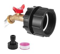 Katnetoly Adattatore A Filettatura Fine da 2,36 Pollici Raccordo per Serbatoio 'Acqua IBC per Serbatoio IBC da 275-330, Raccordo per Borsa con Valvola del Rubinetto del Tubo In