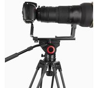 Katnetoly Adattatore A Sfera Piatta da 75 mm con Filettature A Vite da 1/4" e 3/8" per Montaggio su Treppiede A Testa per Rig di Fotocamera DSLR