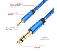 Katnetoly Adattatore Aux da 3,5 mm A 6,35 mm per Amplificatore Mixer Placcato Jack da 3,5 A Jack 6,5 Aux Cabo A 300 cm