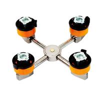 Katnetoly Adattatore per Fornello da da 1 A 4 Uscite Strumento per Serbatoio del Gas 4 Teste di Conversione Connettore per Convertitore Forno da Campo Durevole Facile da Usare