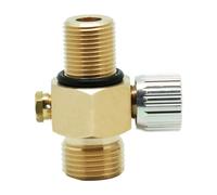 Katnetoly Adattatore per Riempimento Gas Serbatoio Aria con Filettatura On/Off M18x1.5 Filettatura Uscita W21.8-14 Adatto per Acquario