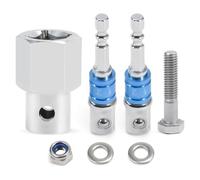 Katnetoly Adattatore per Trapano A Batteria con Impugnatura A Manovella per Cricco da Rimorchio In Acciaio Inossidabile con 2 Adattatori per Bussola da 1/2 Pollice