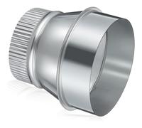 Katnetoly Adattatore Riduttore per Condotto In Acciaio Zincato, Connettore A Tubo Rotondo Crimpato da 5 Pollici A 4 Pollici, Accoppiamento per Aumento Condotto Aria.