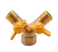 Katnetoly Adattatore Rubinetto un 2 Vie 1/2 Pollice Fuori Adattatore Rubinetto Giardino e Divisore Tubo