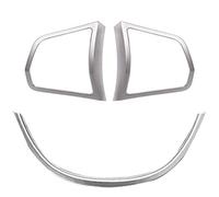 Katnetoly Adatto per F10 Serie 5 525I 520I Auto 2 Pezzi Coperchio Pulsante Volante Sinistro e Destro Trim + 1Pc Tipo U Adesivo ABS