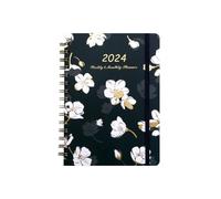 Katnetoly Agenda 2024 con Rilegatura A Spirale con Linguette, Gennaio - Dicembre 2024, 15,5x21,5 cm A