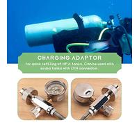 Katnetoly Aggiorna L'Adattatore 'Adattatore di Ricarica della Stazione di Riempimento dal Serbatoio da Sub con Connettore DIN 232/300Bar per Ricarica d'Aria PCP