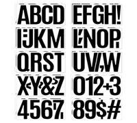 Katnetoly Alfabetici, 20 Fogli, In Vinile con Lettere e Numeri da 6 Pollici Autoadesivi per Cassetta Postale, Porta per Numeri di Cassetta Postale