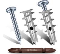 Katnetoly Ancore per Muro A Secco Autoperforanti In, Kit di Ancoraggi per Muro e, per Muro A Secco, 50 Tasselli per Muro In Metallo Resistente