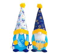 Katnetoly Annukkah Gnomi Ornamenti Peluche Elfo 2 Pezzi/Set Decorazione Hanukkah Mr & Mrs Gnomi Peluche Facile da Installare Facile da Usare