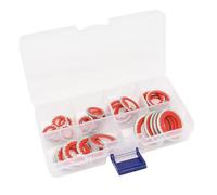 Katnetoly Assortimento di Guarnizioni A/C da 60 Pezzi, Guarnizioni del Compressore CA Kit di Rondelle di Tenuta Della Porta del Compressore 'Aria Condizionata per Autoveicoli